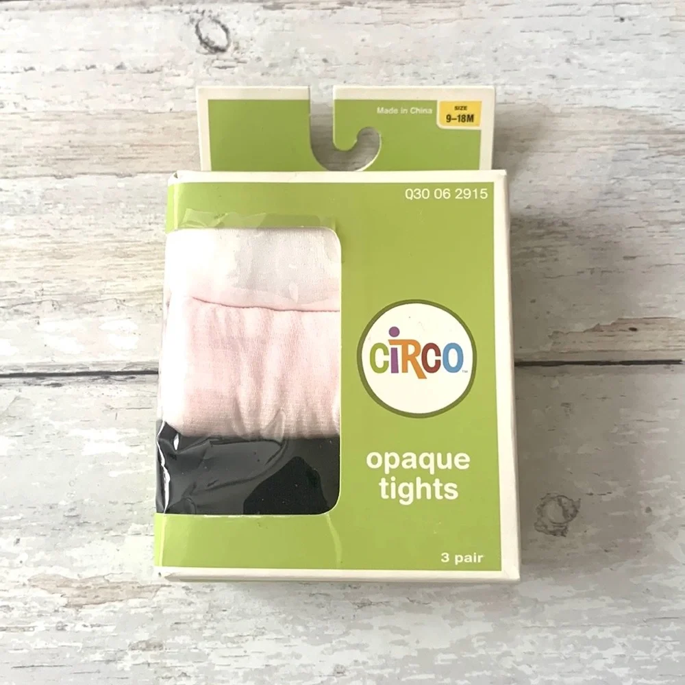 Baby Girl Tights Set 9-18m Pack of 3 Pink White Black NWT 9m 12m 18m Brand NEW